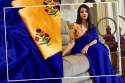 Plain Satin Silk Saree thumb 6