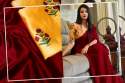Plain Satin Silk Saree thumb 7