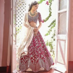 ADT WORLD BANGALORI SATIN SILK LAHENGA CHOLI 