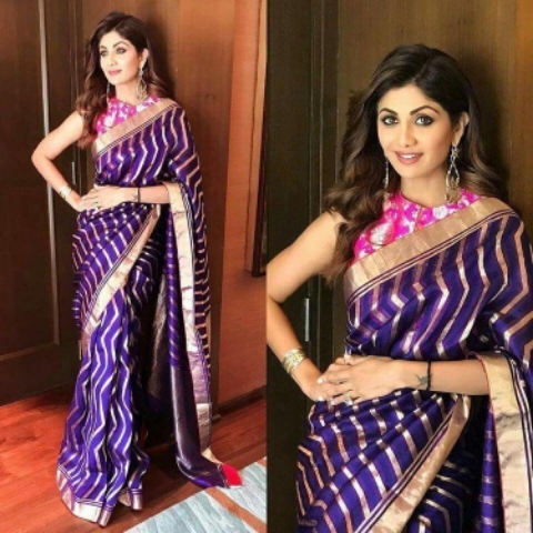 BOLLYWOOD STYLE LICHI SILK SAREE 