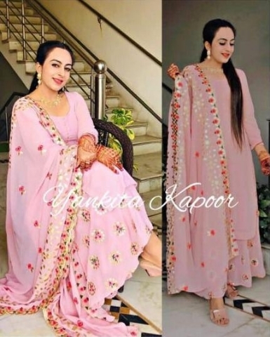DESIGNER DRESS WITH GOTAPATTI WORK