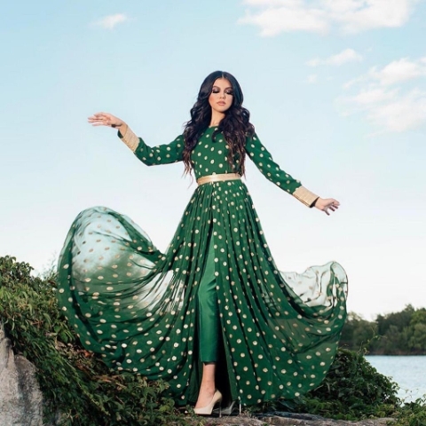 DESIGNER EMBROIDERED ANARKALI STYLE GOWN