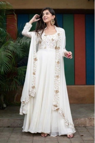 DESIGNER GOWN WITH EMBROIDERI WORK