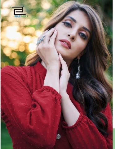 DESIGNER HEAVY BUBBLE GORGETTE WITH BUTTI KURTI 