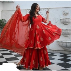 DESIGNER KURTI SARARA WITH DUPATTA 