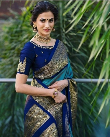 Designer Lichi Silk Saree 