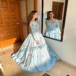 DESIGNER PARTY WARE GOWN WITH EMBROIDERY WORK 