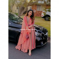 DESIGNER PRINTED GORGETTE GOWN 