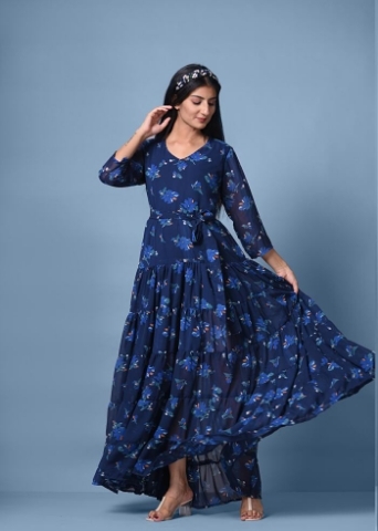 DESIGNER RUFFLE GOWN 