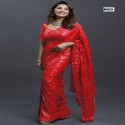 DESIGNER SEQUENCE EMBROIDERED WORK GORGETTE SAREE  thumb 3