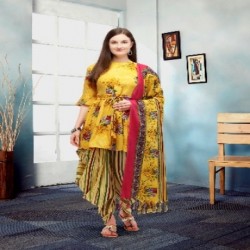 DHOTI KURTI WITH DUPATTA SET 