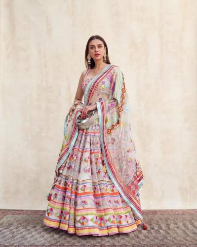FANCYLAHENGA CHOLI WITH DIGITAL PRINT