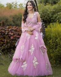 FENCY LAHENGA CHOLI IN SOFT NET