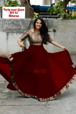 GEORGETTE PARTY WEAR GOWN 