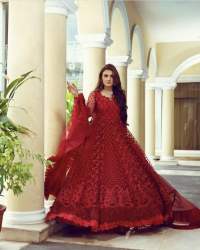 Heavy Embroidery Gown With Dupatta Set