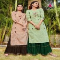 KHADI STRIP COTTON KURTI WITH KHATLI HANDWORK  thumb 1