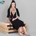 KURTI plazo WITH FOIL PRINTED SCAFF
 thumb 3