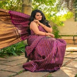 LICHI SILK SAREE WITH JEQUARD WORK 