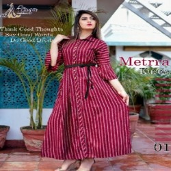 LONG KURTI WITH POLI COTTON FABRIC 