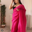 NEW DESIGNER PARTY WEAR GORGETTE SAREE COLLECTION  thumb 1