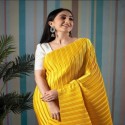 NEW DESIGNER PARTY WEAR GORGETTE SAREE COLLECTION  thumb 3