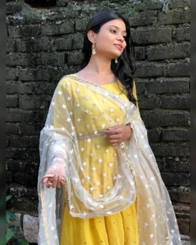 NEW DESIGNER YELLOW GOWN 