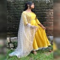 NEW DESIGNER YELLOW GOWN  thumb 1