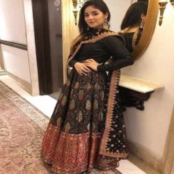 PARTY WARE BLACK GOWN WITH DUPATTA 