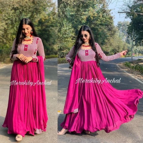 PARTY WARE GOWN WITH PALAZZO DUPATTA 