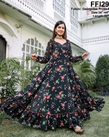 PARTY WARE PRINTED GOWN 