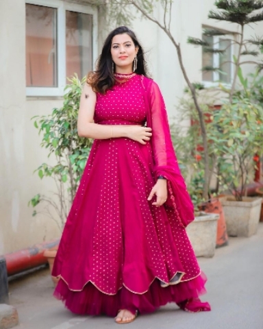PARTY WEAR TAFFETA SILK LEHENGHA CHOLI 