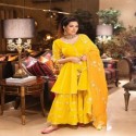PARTY WERE EMBROIDERY ANARKALI TOP SARARA WITH DUPATTA