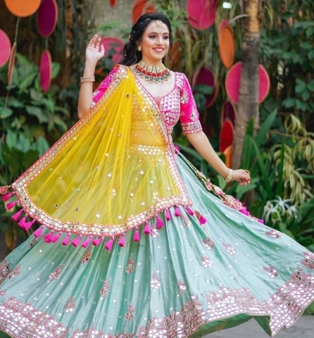 PRINTED WORK LEHENGHA CHOLI 