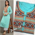 REYON KURTI WITH BEAUTIFUL CHIKAN WORK PALAZZO  thumb 1