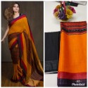 SOFT LINEEN COTTON SAREE  thumb 3