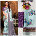 SOFT LINEEN COTTON SAREE  thumb 4