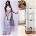 SOFT LINEEN COTTON SAREE  thumb 6