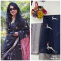SOFT LINEEN COTTON SAREE  thumb 9
