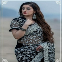 SOFT NET WITH HEAVY EMBRODERY WORK SAREE 