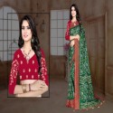 VICHITRA SILK BANDHEJ SAREE  thumb 3