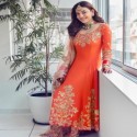 WEDDINGS WEAR GOWN WITH NET DUPPATA  thumb 1