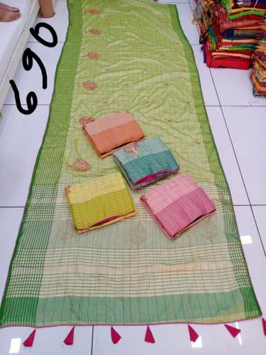 Designer Silk Saree With Embroidery Work