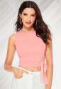 Designer Peach Color Top For Girls