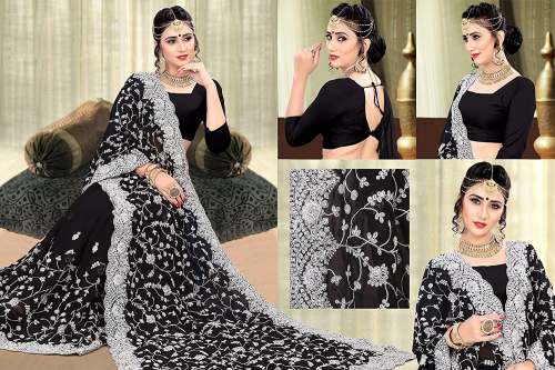 Heavy Embroidered Designer Saree