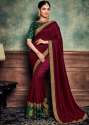 plain-heavy-embroidered-bordered-silk-saree