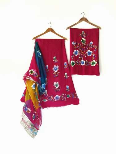 Rani Colour Crepe Georgette Rajputi Suit by Asachi Rajputi Poshak In Jodhpur