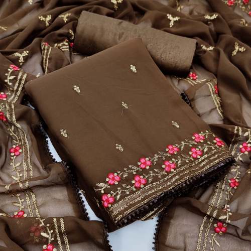Exclusive Embroidered Georgette Dress Material 