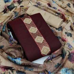 Exclusive Embroidered Neck Dress Material 