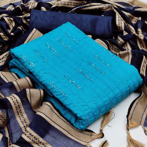 Exclusive Sequence Work Unstitch Suit  