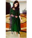 Fancy Plain Georgette Gown with Sequence Dupatta   thumb 1